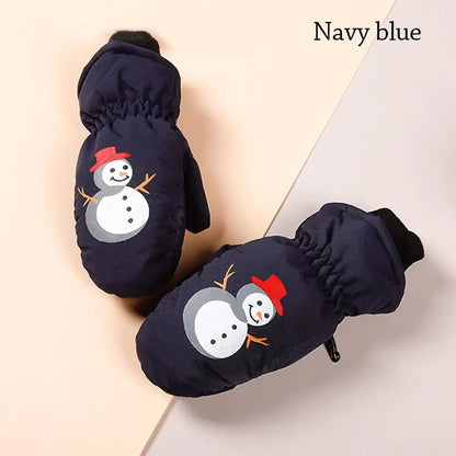 Baby Kids Gloves Winter Warm Thick Windproof Cartoon Rabbit Full Finger Mittens For Children Toddler Boys Girls 0-5 Years