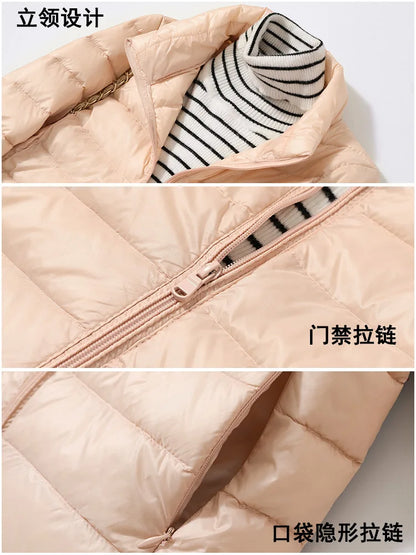 Women Short Slim Fit Puffer Jackets 2023 New Arrivals Spring Female Ultra Lightweight Packable Warm Coat Portable Outwear Coats