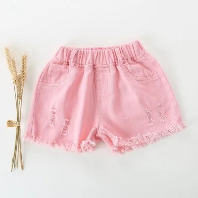 Girls Denim Shorts Teenagers Summer Lace Short Pants Kids Beach Clothes Children's Shorts For Teenage Girls