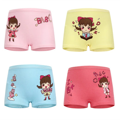 4pcs/lot Cartoon girls briefs Panties 100% Cotton Short Pants Cartoon Panties Girls' Underwear