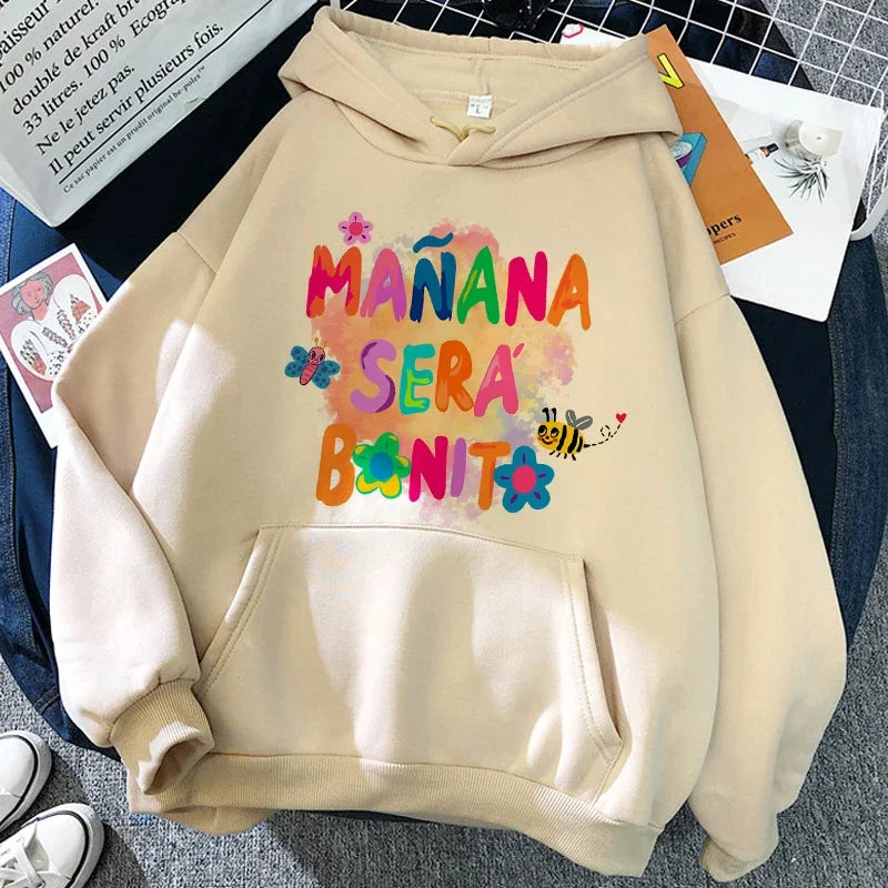 90s Y2k Sweatshirt Woman Hoodie Manana Sera Bonito Bichota Karol G Hoodies Women GraphicTrendy Clothing Streetwear