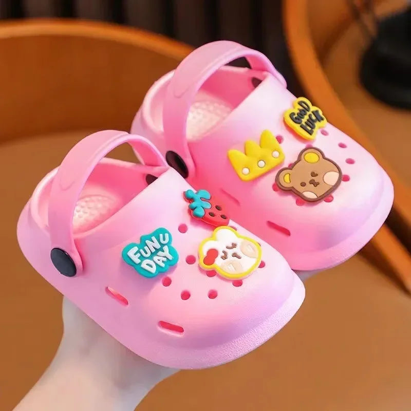 Flip Flops for Children Toddler Slippers Kids Summer Beach Shoes Girls Cartoon Home Slippers Boy Infant Sandals Slides Baby 1-8Y