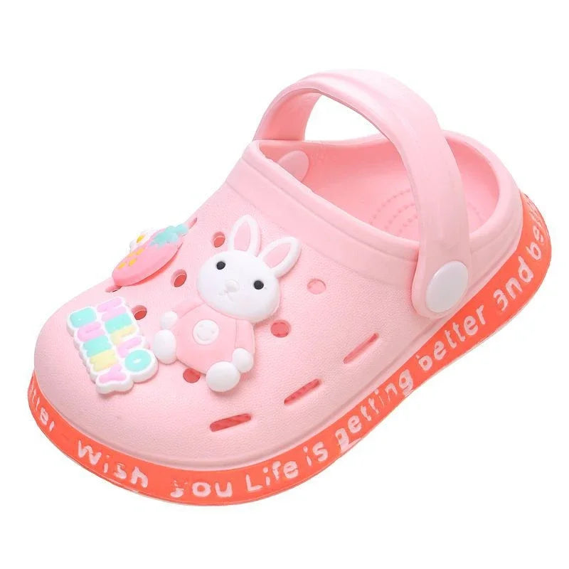 Children's Slippers Cute Cartoon Girls Boys with Soft Soles Baby Bags Perforated Shoes Home and Baby Sandals