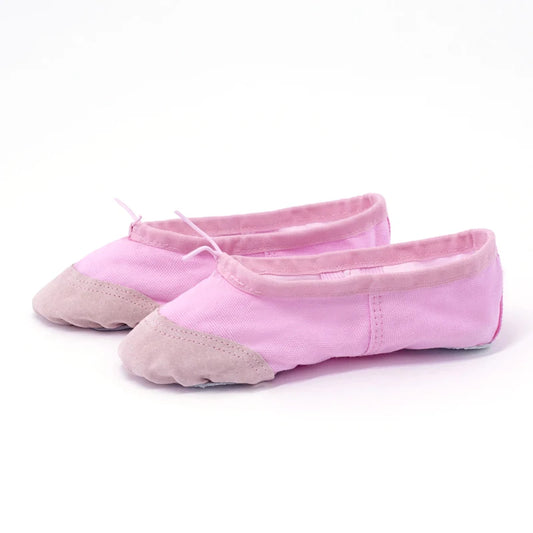 Professional Baby Girls Children Cotton Canvas Soft Ballet Dance Exercise Shoes Gym Ballerina Ballerina