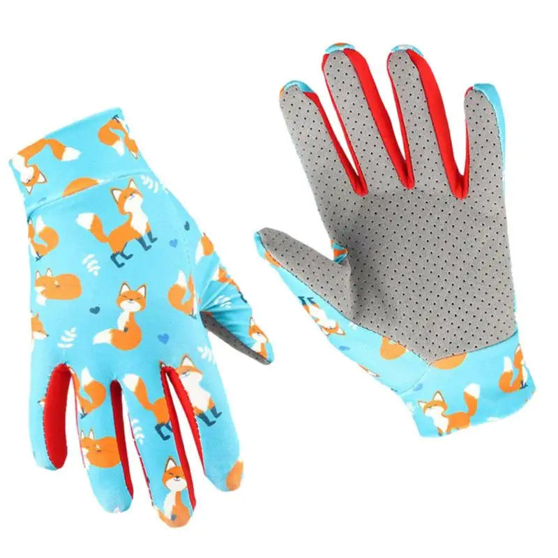 Kids Bike Gloves Ice Silk Sun Protection Gloves For Kids Toddler Full Finger Gloves For Riding Roller Fishing Biking Skating