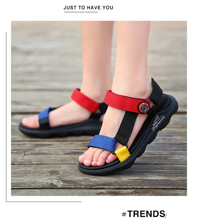 Hot Sale Summer Children Sandals Fashion Sneakers Boy Girls Outdoor Beach Shoes Kids Non-Slip Footwear Sandals