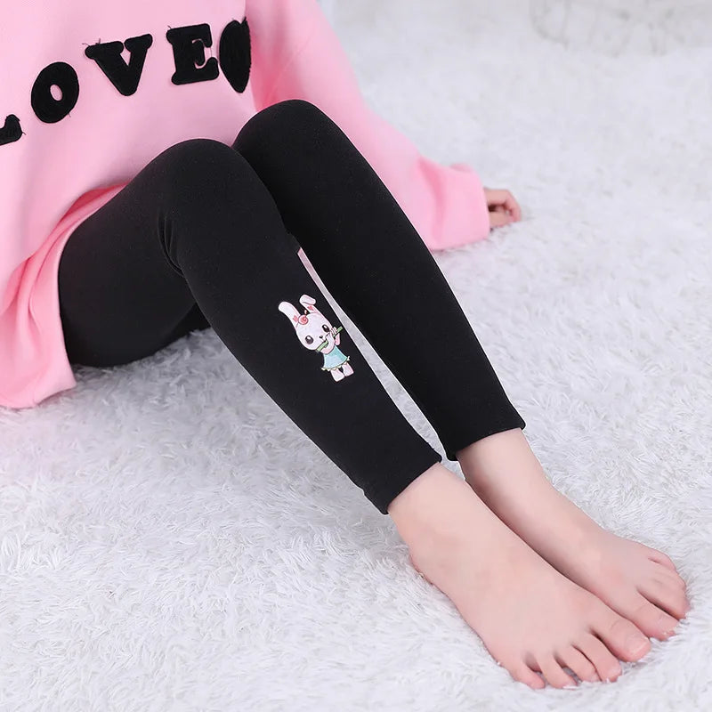 Little maven 2024 Baby Girls Lovely Legging Solid Color Pants soft and Comfort Wear Autumn Casual for Kids 2-7 year