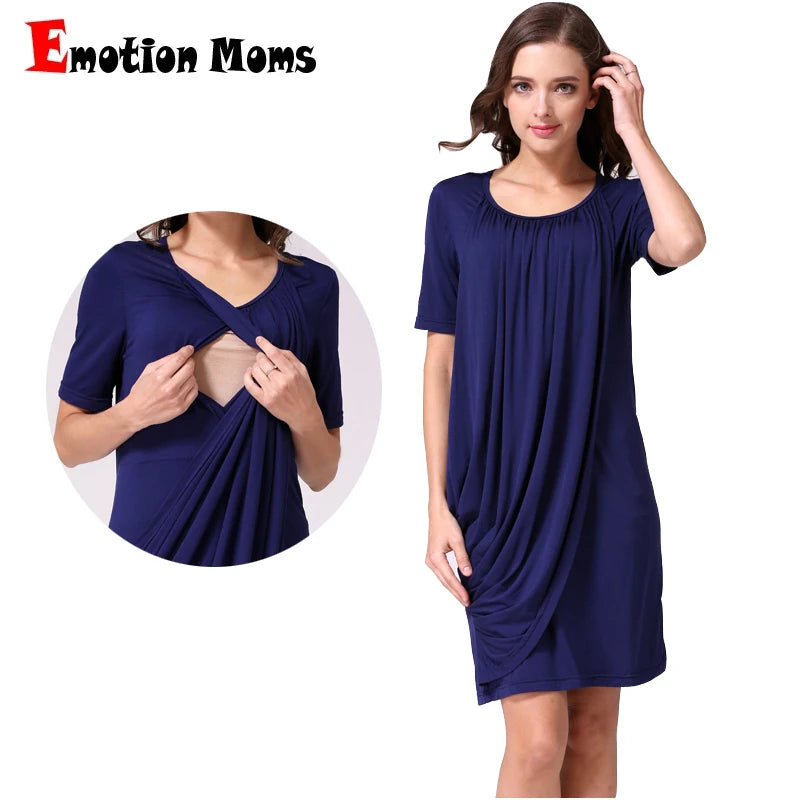 Fashion Short Sleeve Maternity Clothes Maternity Dress Breastfeeding Dresses for Pregnant Women Clothing Nursing Dress