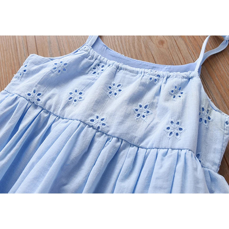 Humor Bear New Girls Lace Dress Summer Children's Clothing Slip Dress Skirt Hollow out Princess Tutu Party Clothes