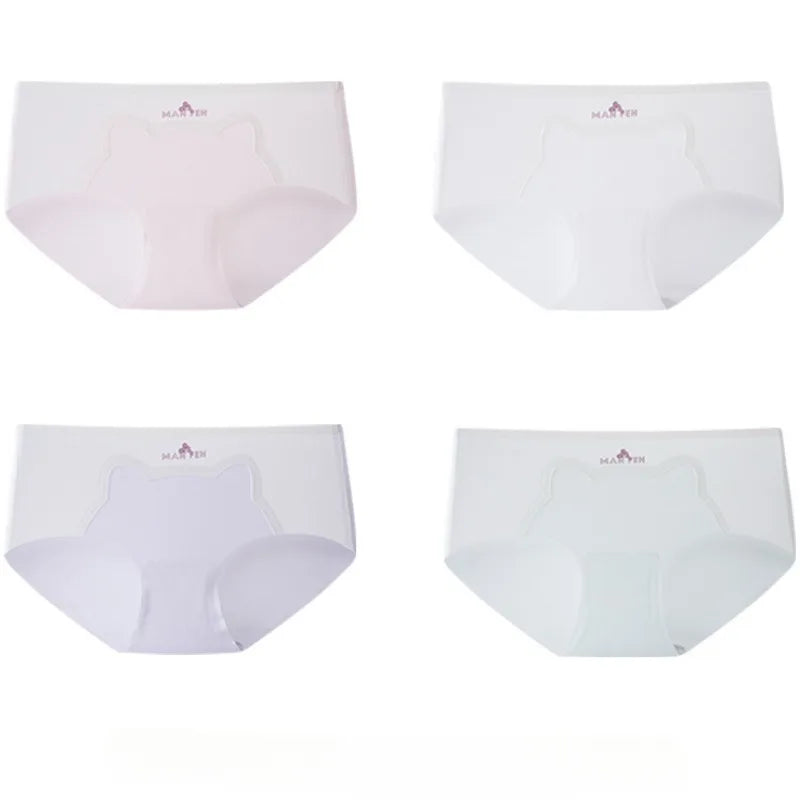 Summer Maiden Thin Cool Breathable Panties Teens Girls Comfort Antibacterial Panty Briefs 3+y Young Child Cute Letter Underwears