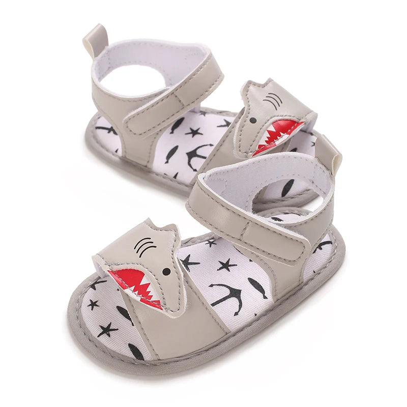 PU Cute Cartoon 0-18M Newborn Baby Boys Summer Shoes Sandals First Walkers Newborn Shoes Casual Soft Sole Sandals 4 Colors