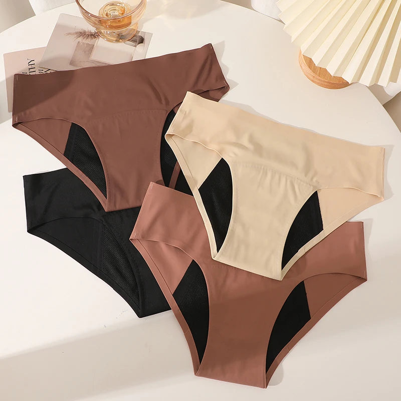 1Pcs Women's Menstrual Panties Physiological Pants Leak Proof Underwear Ladies Period Panty High Waist Cotton Briefs Swim Bottom