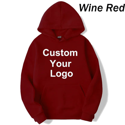 Custom Your Logo Hoodies Men/Women Customize Any Design Style Print Sweatshirt Hooded Autumn Spring Streetwear Hoody Hoodie