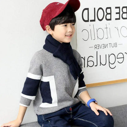 Kids Boys Sweater Children Sweater For teenager Student O-Neck Warm pullover knitted sweaters Boys Clothes 4 5 6 7 8 9 10 11 14T