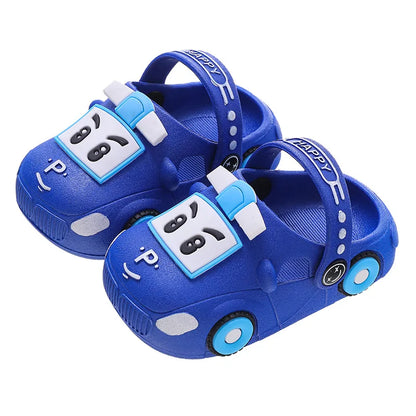 Cute Children's Slippers Summer New Closed Toe Hole Shoes Breathable PVC Indoor Baby Sandals Light Anti Slip Home Slippers 슬리퍼