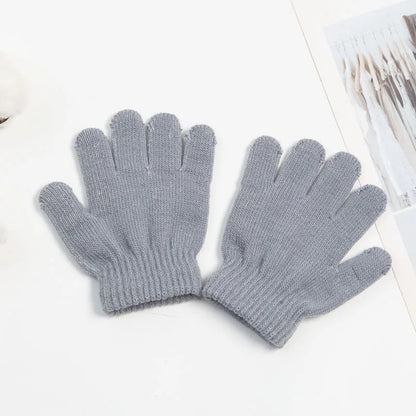 For 1-3 Years Unisex Children Boys Girls Winter Keep Warm Thick Gloves Kids Mitten Full Finger Wrist Gloves