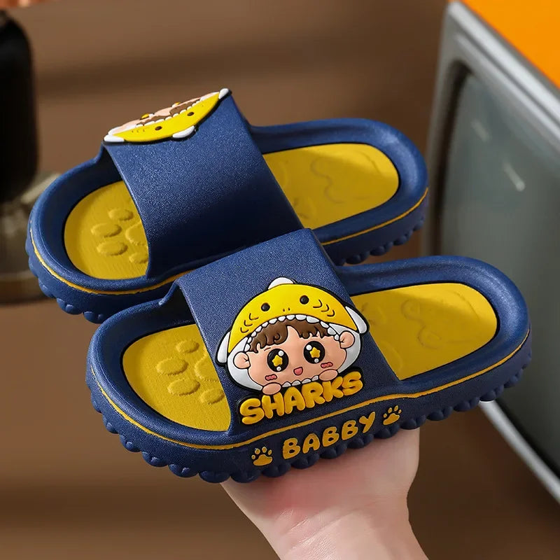 Children Slippers New Summer Cartoon Boy Sandals Girl Indoor Home Non-slip Bathroom Flip-flops Soft Comfortable Kids Beach Shoes