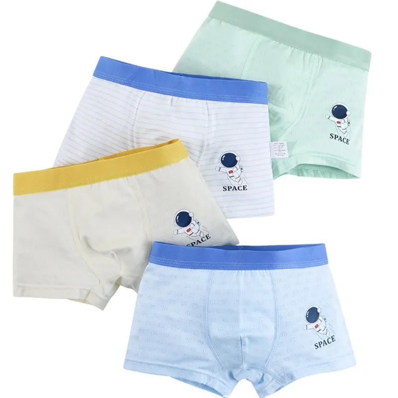 Summer Kid Thin Mesh Breathable Panties for Boy Cute Print Knicker Soft Comfort  Antibacterial Underwear 3+y Young Child Clothes