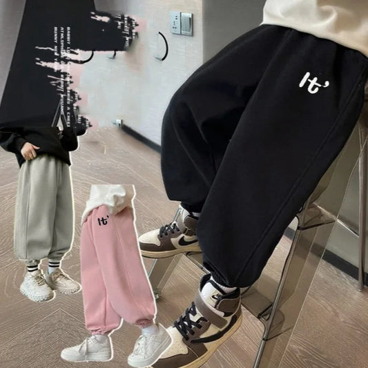 Autumn Children Boy Jogger Pant Cotton Letter Elastic Waist Infant Baby Boys Sports Pant Loose Soft Casual Toddler Boy Sweatpant