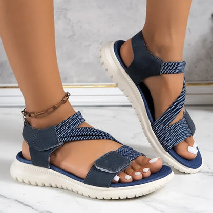 Low Heel Flat with Modern Sandals Slip-on Solid Ladies Shoes on Sale 2024 High Quality Shallow Concise Women's Sandals Sandálias