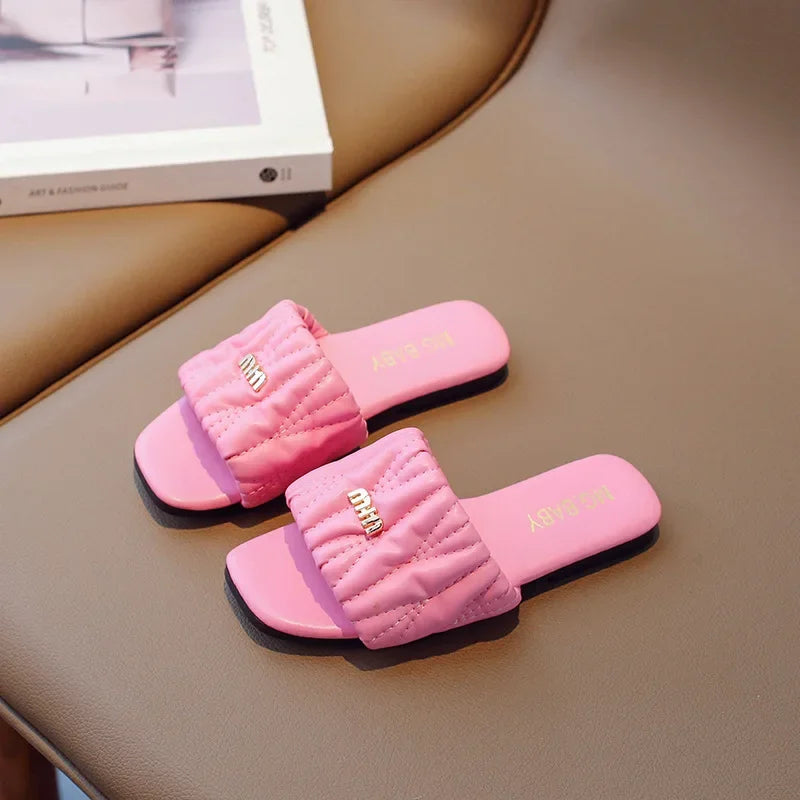 Girls' Slipper Summer Children's Slippers Non-Slip Soft Bottom Indoor Home Children Medium and Big Children Boys Baby Girls