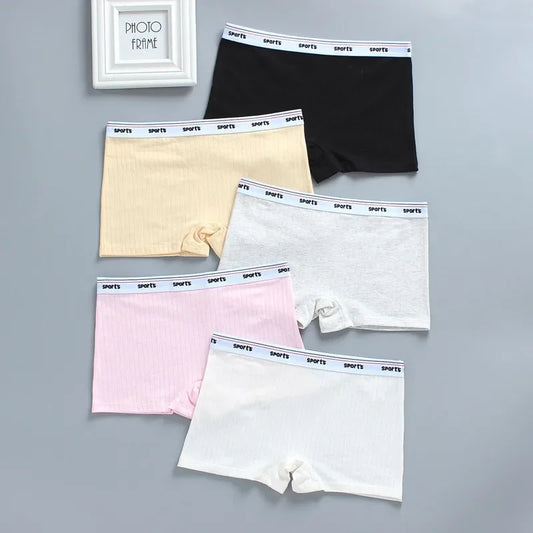 5Pcs/Lot Cotton Soft Underpants Puberty Adolescent Panties Young Pants Kid Panty Teen Girl's Underwear for 8-16 Years