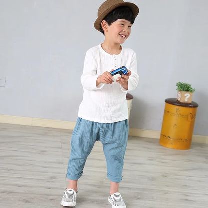 Baby Organic Cotton T-shitrs Newborn Toddlers Boys Tops Casual Spring Summer Cute Soft Muslin Clothes 0-6Years Soft T Shirt