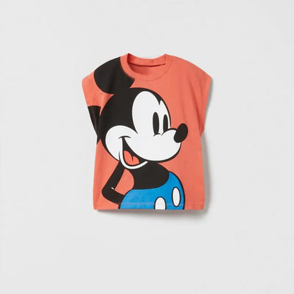 Children Summer Clothes Tees Tops Cartoon Mickey Baby Boys T-shirt Fashion Casual Loose Kids T Shirts Boys' Short-sleeved