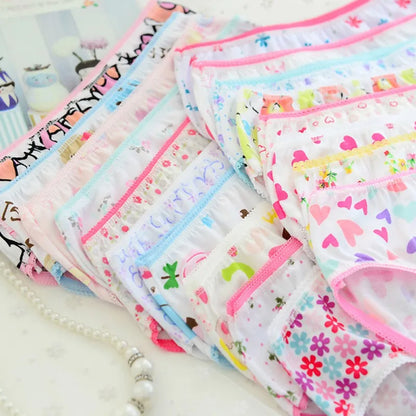 6 Pieces/Lot Children Underwear Set Color Random Cotton Baby Panties Floral Print Kids Briefs Soft Toddler Underpants for Girl