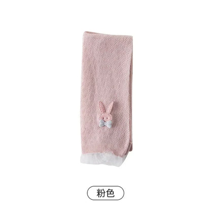 Girls Leggings Kids Hollow Out Pants 1 To 8 Yrs 2024 Summer Children's Clothing Pencil Pant Cartoon Rabbit Trousers Korean Style