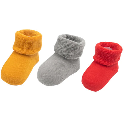 3Pair/lot New baby socks thick warm autumn winter boys girls baby socks