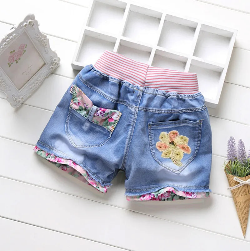 Girls Denim Shorts Teenagers Summer Lace Short Pants Kids Beach Clothes Children's Shorts For Teenage Girls