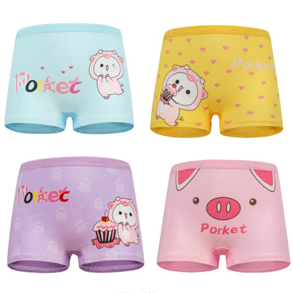 4pcs/lot Cartoon girls briefs Panties 100% Cotton Short Pants Cartoon Panties Girls' Underwear