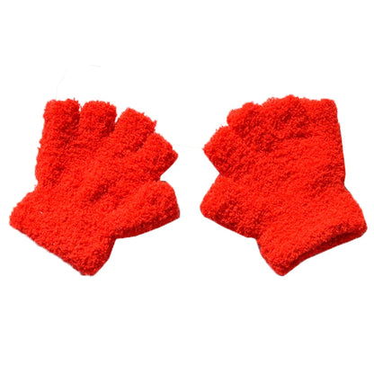 Warm Plush Thick Warm Baby Gloves Winter Plus Velvet Mittens Children Kid Coral Fleece Full Finger Gloves For 1-4Y Kids Gloves