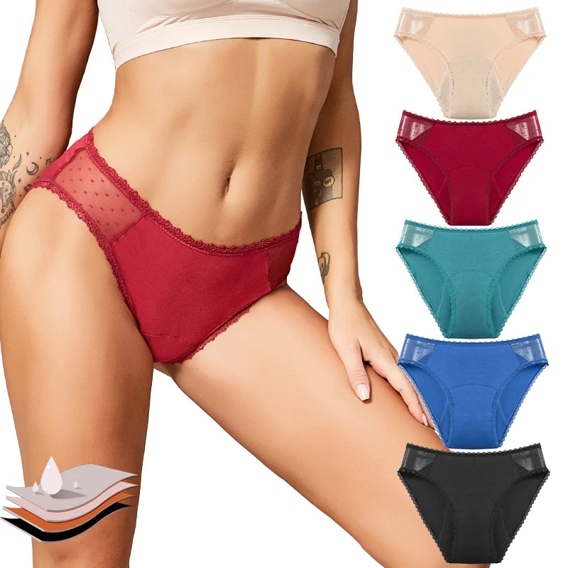 Dropship 4 Layers Leak-proof Menstrual Panties For Women Physiological Period Underwear Antibacterial Briefs Breathable Pants