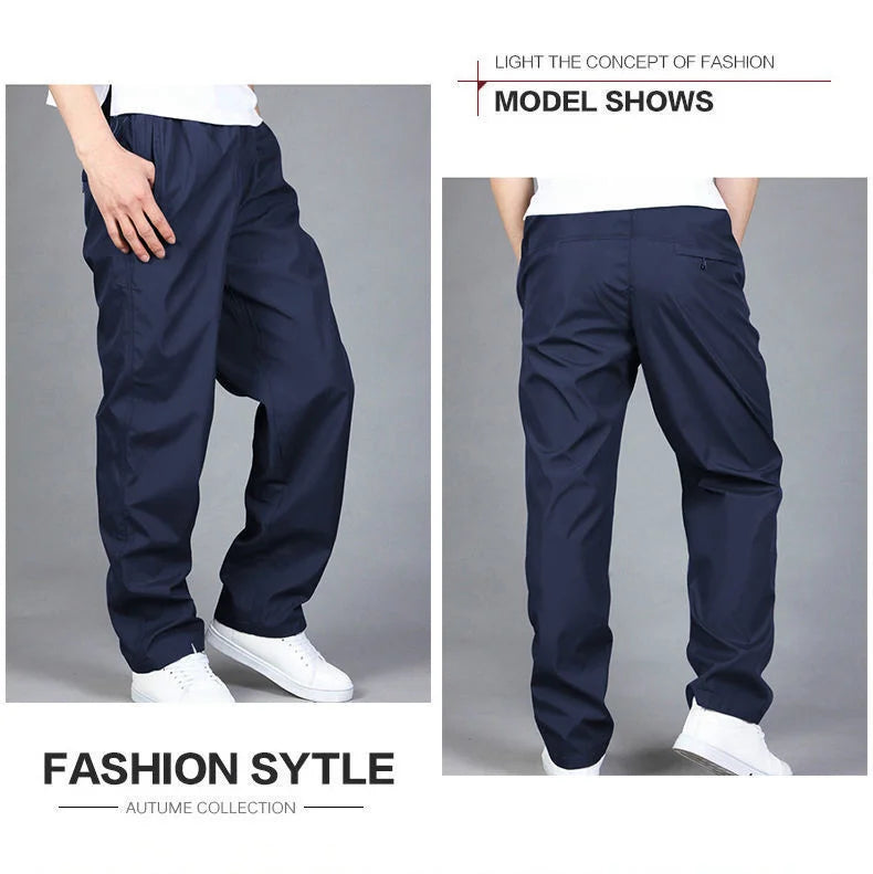 Men's Pants Sweatpant Quick Dry Breathable Pants Spring Sports Trouser Elastic Waist Straight Wide Joggers Running Tracksuit Men