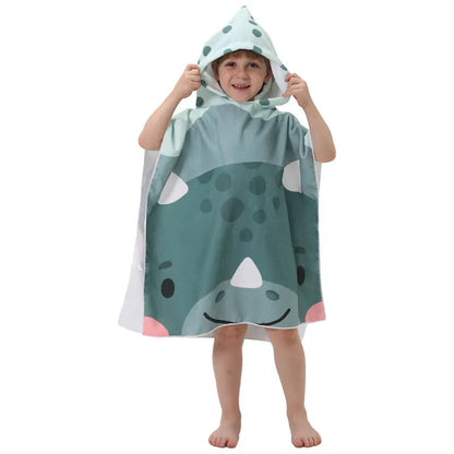 Cartoon Baby Bath Towel Microfiber Cotton Hooded Beach Towel Newborn Cape Towels Soft Poncho Kids Bathing Stuff Infant Washcloth