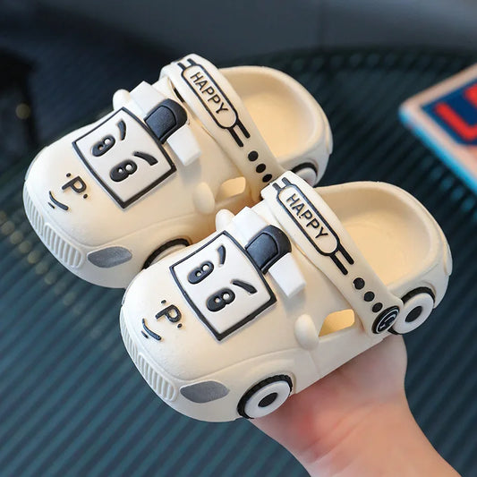 Cute Children's Slippers Summer New Closed Toe Hole Shoes Breathable PVC Indoor Baby Sandals Light Anti Slip Home Slippers 슬리퍼