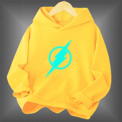 Kids Luminous Hoodies Boy Girl Streatwear Hoody Sweatshirt Pullover Casual Clothing Funny Battery Long Sleeve Glowing Clothes