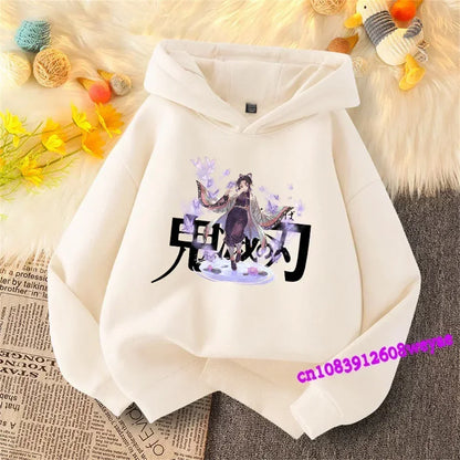 Demon Slayer Spring And Autumn Children Boys And Girls With Hoodie Sweater Top Cartoon Printing Children's Sportswear Coat Baby