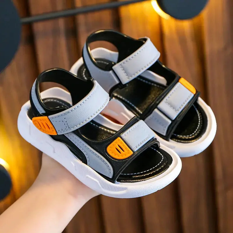 Summer Baby Sandals Solid Color Baby Boy Sandals Soft Sole Anti-slip Boys Girls Sandals Toddler Baby Shoes Beach