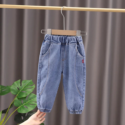 New Hot Kids Boys Girls Jeans Pants Children Trousers Boys Girls Jeans Boys Casual Pants Cartoon Jeans Kids 1 2 3 4 YEARS