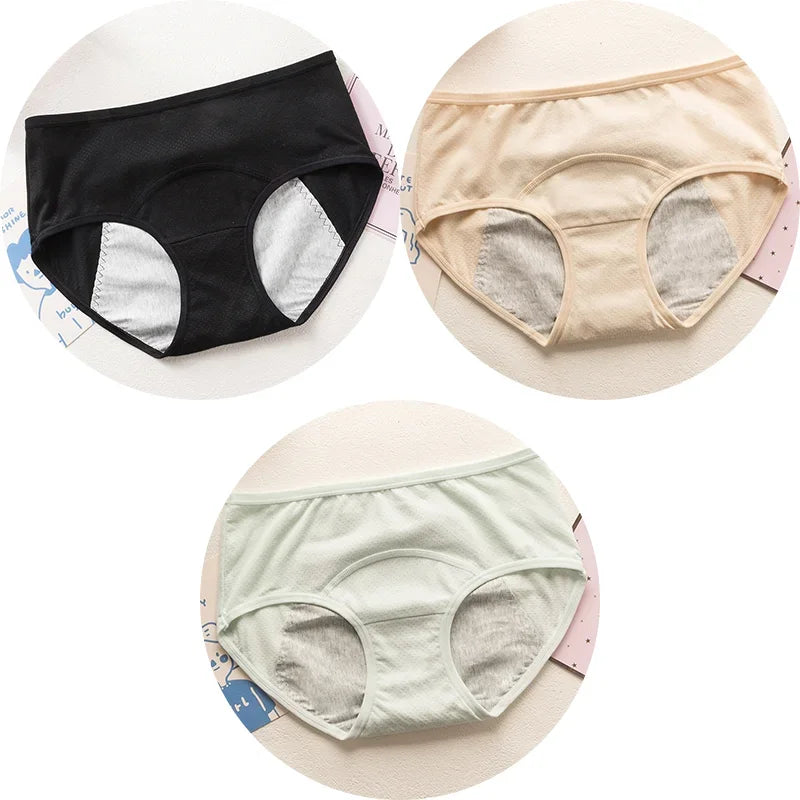 3pcs Cute Cartoon Girls Menstrual  Panties For Teenager Leakproof Physiological Period Underwear Children Panties for periods