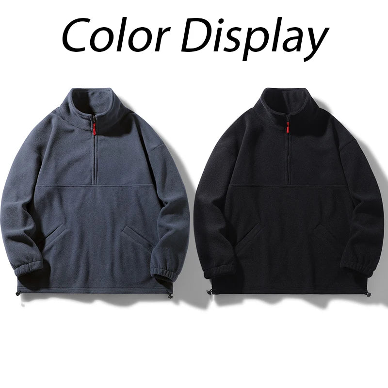 Men Winter Polar Fleece Sweatershirt Autumn Couple Windproof Warm Zipper Sweater High Quality Thick Pullover Tops Dropshipping