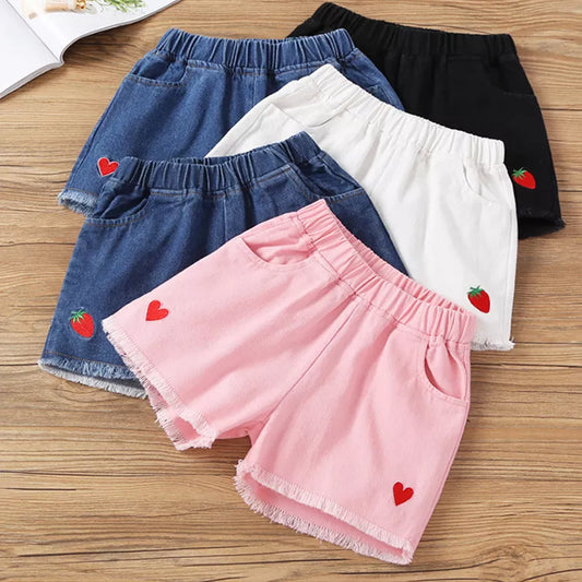 IENENS Kids Baby Girls Summer Denim Clothing Shorts Pants Jeans Clothes Children Girl Casual Short Trousers Infant Bottoms