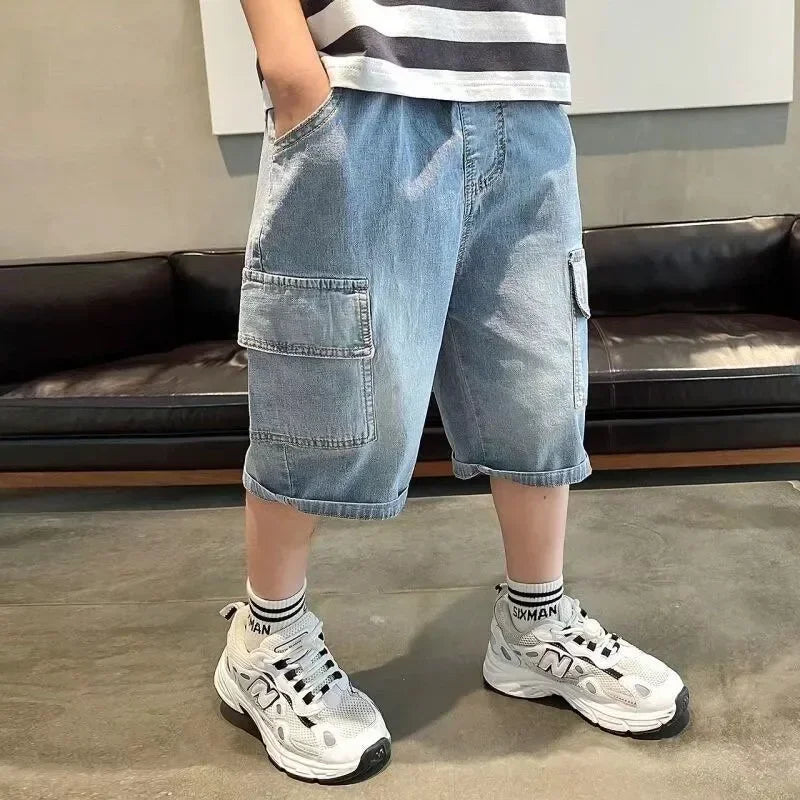 Boys Denim Shorts 2024New Children Boy Summer Pants  Kids Jeans