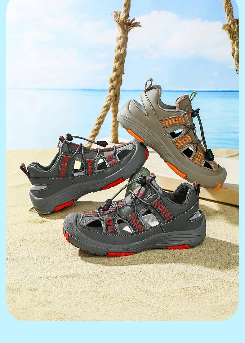 Kids Sandals Summer New Fashion Children Beach Shoes Breathable Non-Slip Outdoor Boys Sandals Casual