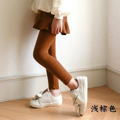 Girls Skirt Leggings Kids Skirt-pants 2024 Spring Autumn Teens Pant 2 To 12Yrs Children's Candy Color Clothing Korean Style