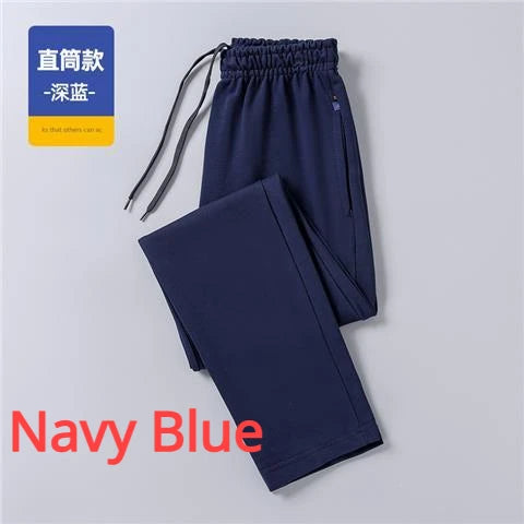 Men's Pants Winter New Casual Fleece Sweatpants Soft Drawstring Fleece Trousers Cotton Fashion Loose Fleece Running Pants