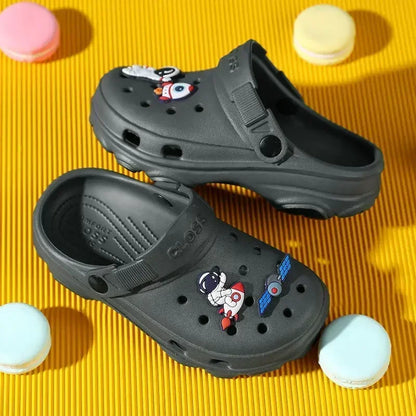 3-12y Kids Mules & Clogs Summer Boys Girls Sandals Cartoon 6 Colors Non-slip Comfortable Beach Slippers Children Garden Shoes 24